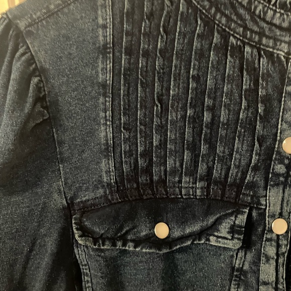 Free People Dark Blue Button-Up Top - Picture 5 of 6